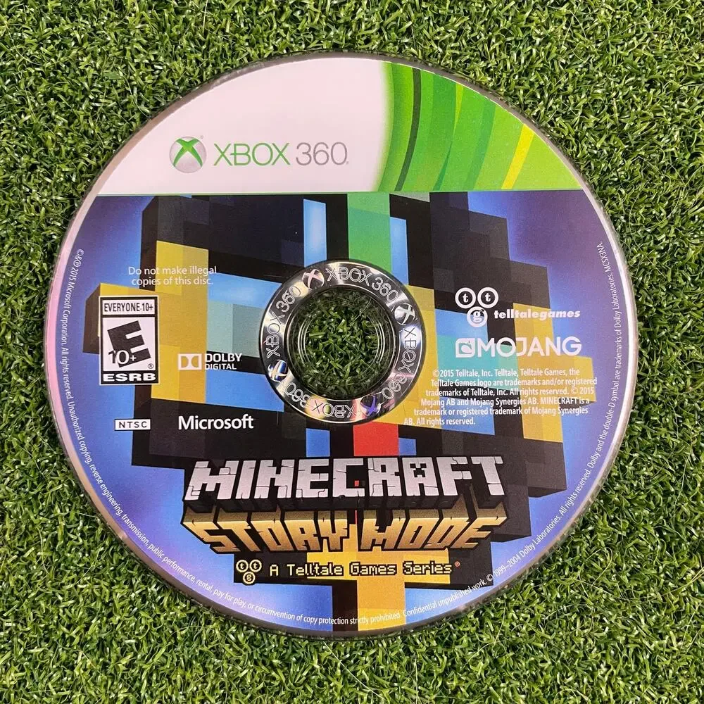 Minecraft: Story Mode (Microsoft Xbox 360, 2015) Disc Only Working